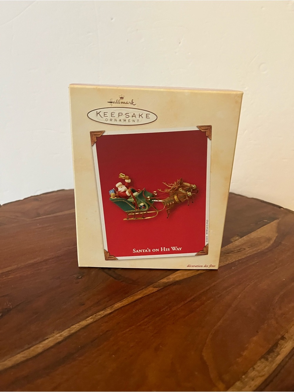 Hallmark Keepsake Ornament SANTA'S ON HIS WAY 2003 Reindeer Sleigh Brand New!
